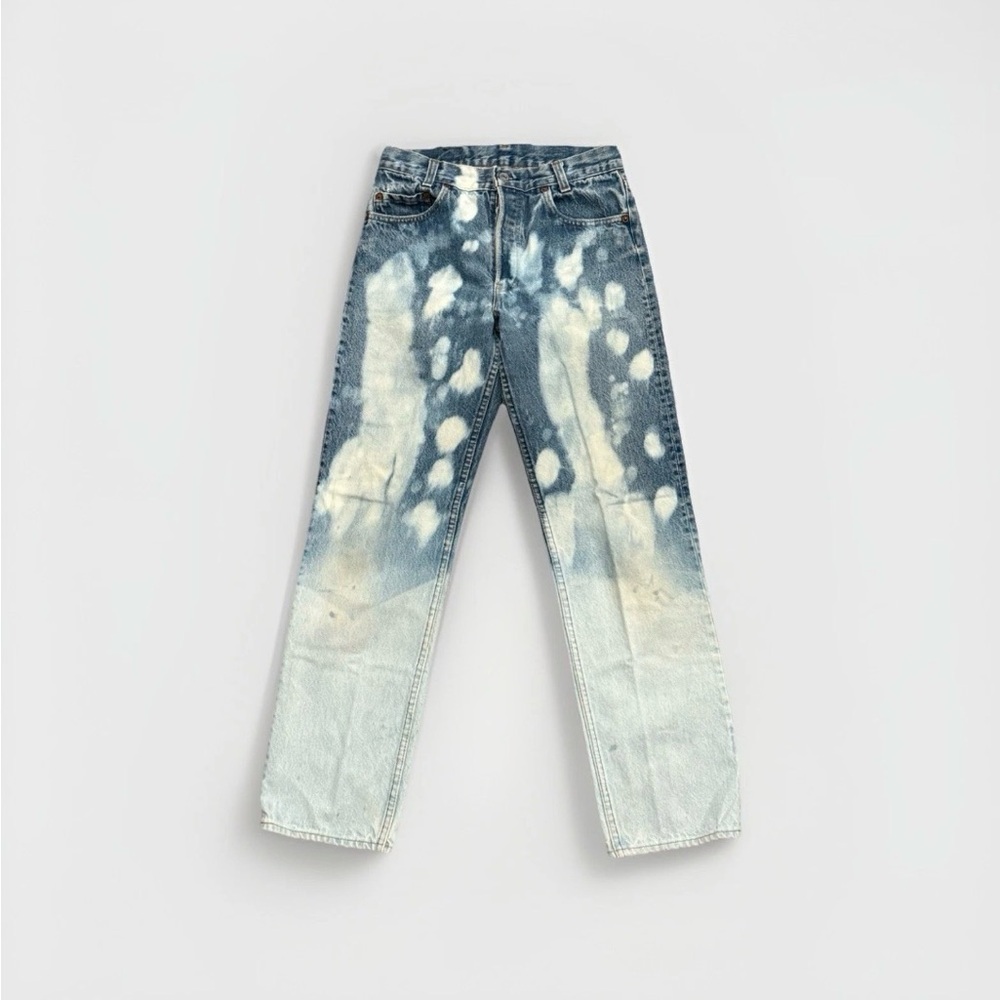 VTG Levis 701-0117 Student Jeans Women 30x33 Bleached 80s Button Fly (Fit 24x29)
